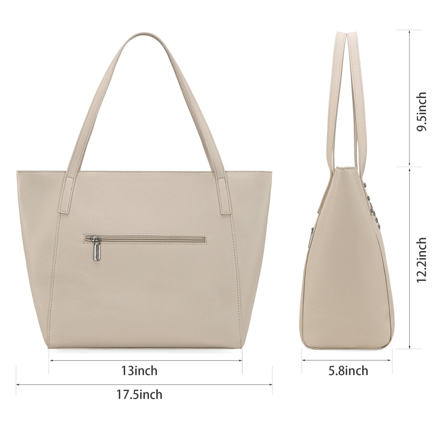 Montana West Tote Bag for Women Rivets Purses and Handbags Shoulder Bag with Zipper