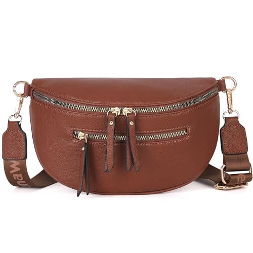 Montana West Crossbody Bags Bum Bag for Women Girls Large Sling Bag with Adjustable Strap and Coin Purse