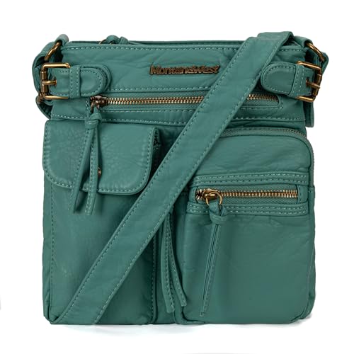 Montana West Crossbody Bag for Women Multi Pocket Shoulder Bags Medium Travel Purses Ultra Soft Washed Leather