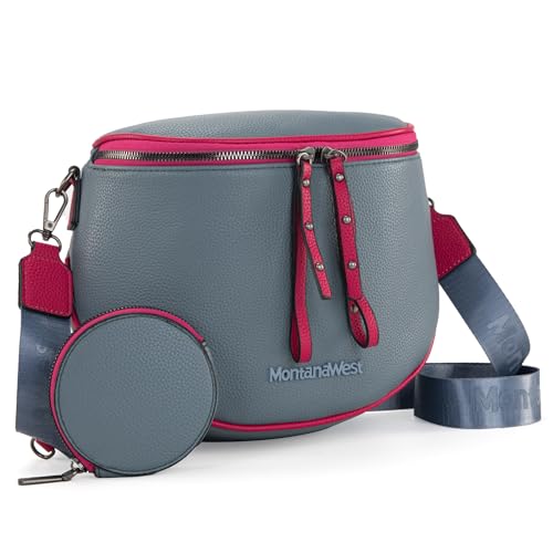 Montana West Crossbody Bags Bum Bag for Women Girls Large Sling Bag with Adjustable Strap and Coin Purse