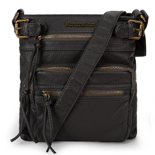 Montana West Crossbody Bag for Women Multi Pocket Shoulder Bags Medium Travel Purses Ultra Soft Washed Leather