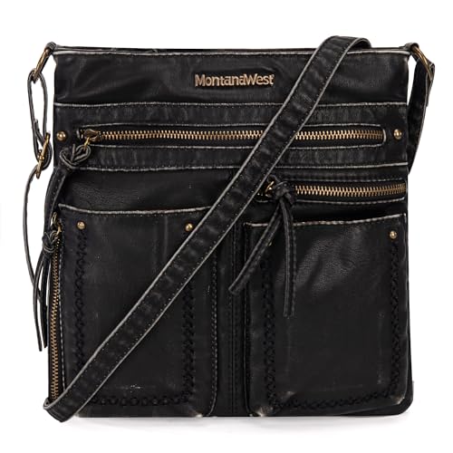 Montana West Crossbody Bag for Women Multi Pocket Shoulder Bags Medium Travel Purses Ultra Soft Washed Leather