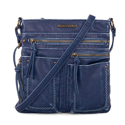 Montana West Crossbody Bag for Women Multi Pocket Shoulder Bags Medium Travel Purses Ultra Soft Washed Leather
