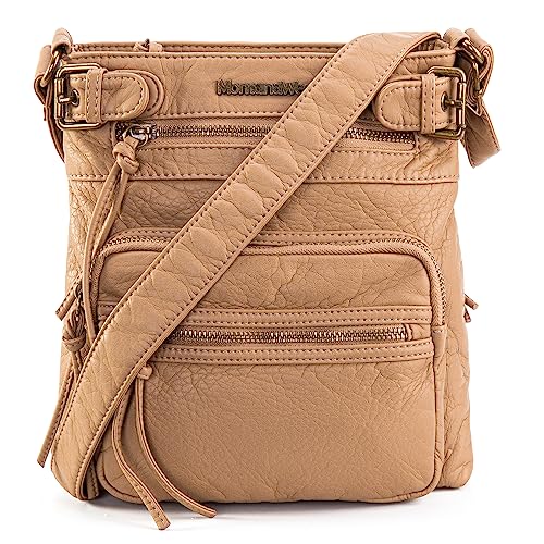 Montana West Crossbody Bag for Women Multi Pocket Shoulder Bags Medium Travel Purses Ultra Soft Washed Leather