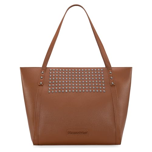 Montana West Tote Bag for Women Rivets Purses and Handbags Shoulder Bag with Zipper