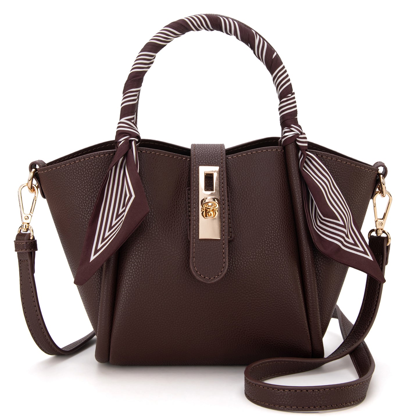 MC-406 Milan Chiva Small Tote Hand Bag Purse with Pouch for Women
