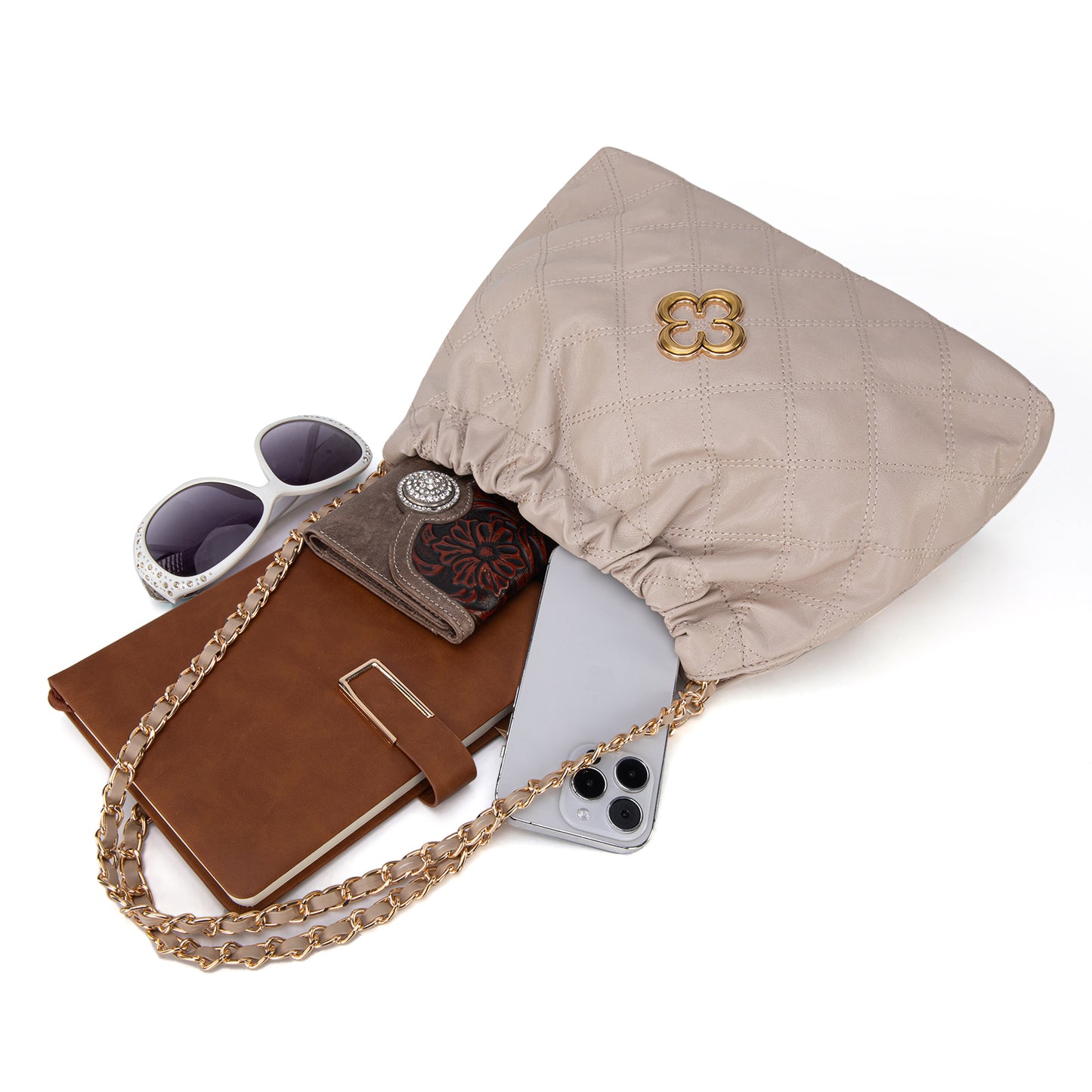 MC-411 Milan Chiva Gold Chain Strap Small Dumpling Bag For Women