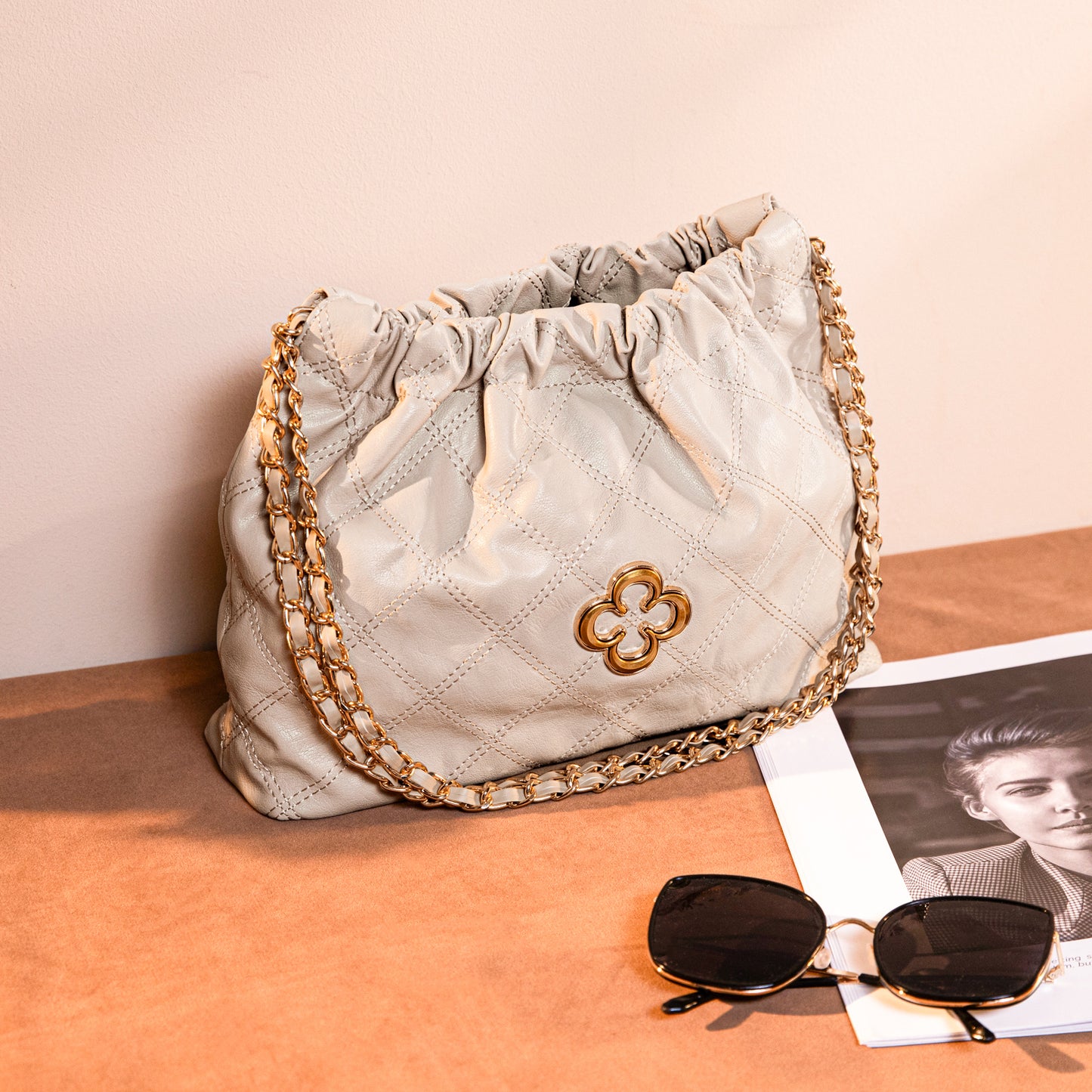 MC-411 Milan Chiva Gold Chain Strap Small Dumpling Bag For Women