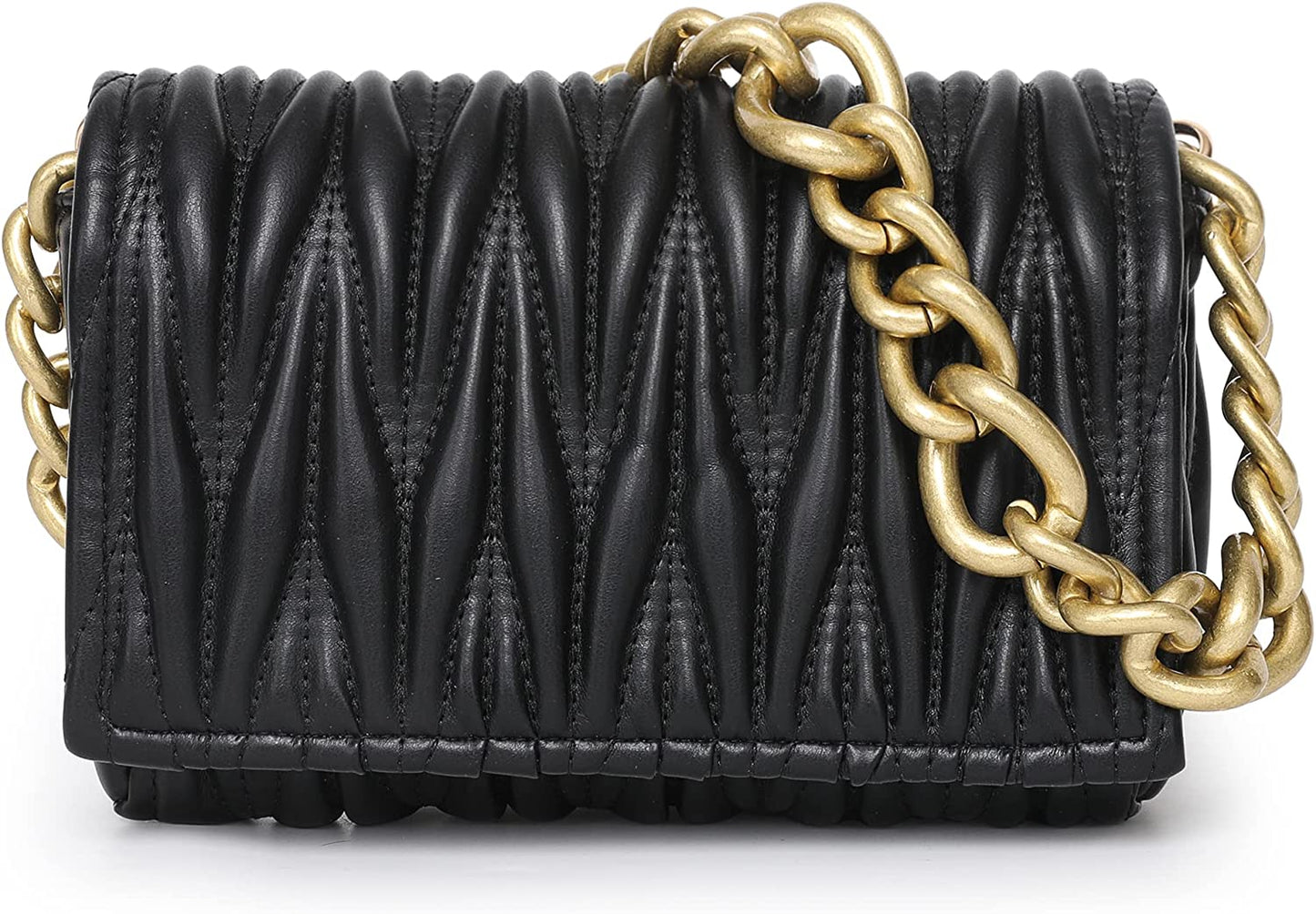Montana West Quilted Purse for Women Chunky Chain Purses