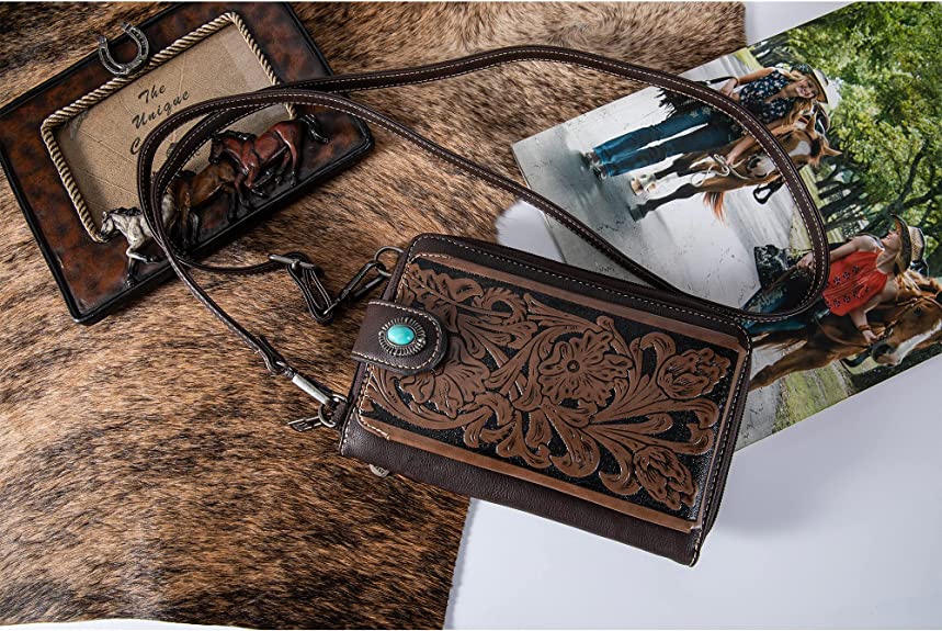 Montana West Small Crossbody Cell Phone Purses for Women Western Style Phone Bags Wallet Purses and Handbags with Strap