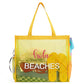 Montana West Large Mesh Beach Tote Bag Net Mesh Pool Bag with Two Pockets