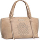 Wrangler Oversize Hand-Woven Hobo Handbag Western Rivet Shoulder Bag