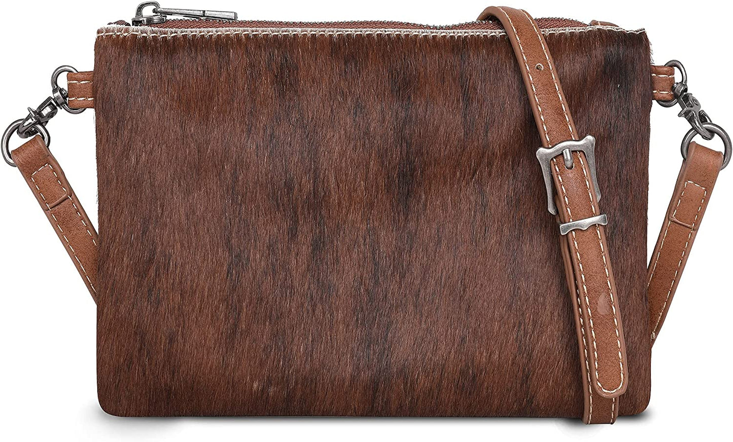 Montana West Cowhair Leather Crossbody Bag Cell Phone Purse Wallet