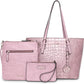 Montana West Totes Concealed Carry Purse Large Shoulder Handbag 3 Pcs
