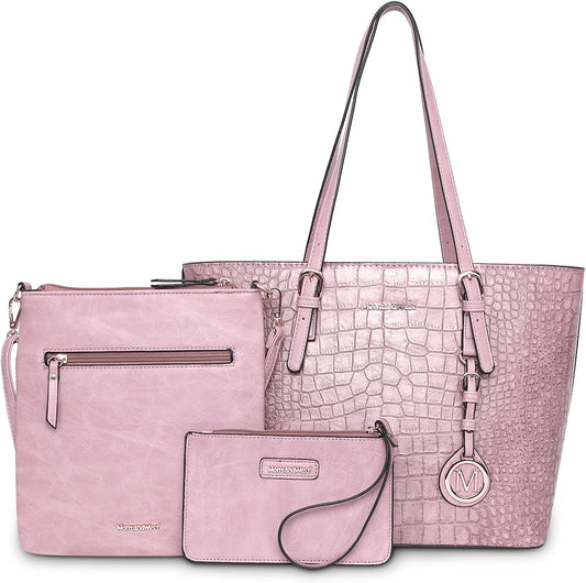 Montana West Totes Concealed Carry Purse Large Shoulder Handbag 3 Pcs