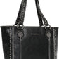 Montana West Whipstitch Collection Vegan Leather Concealed Carry Tote Bag