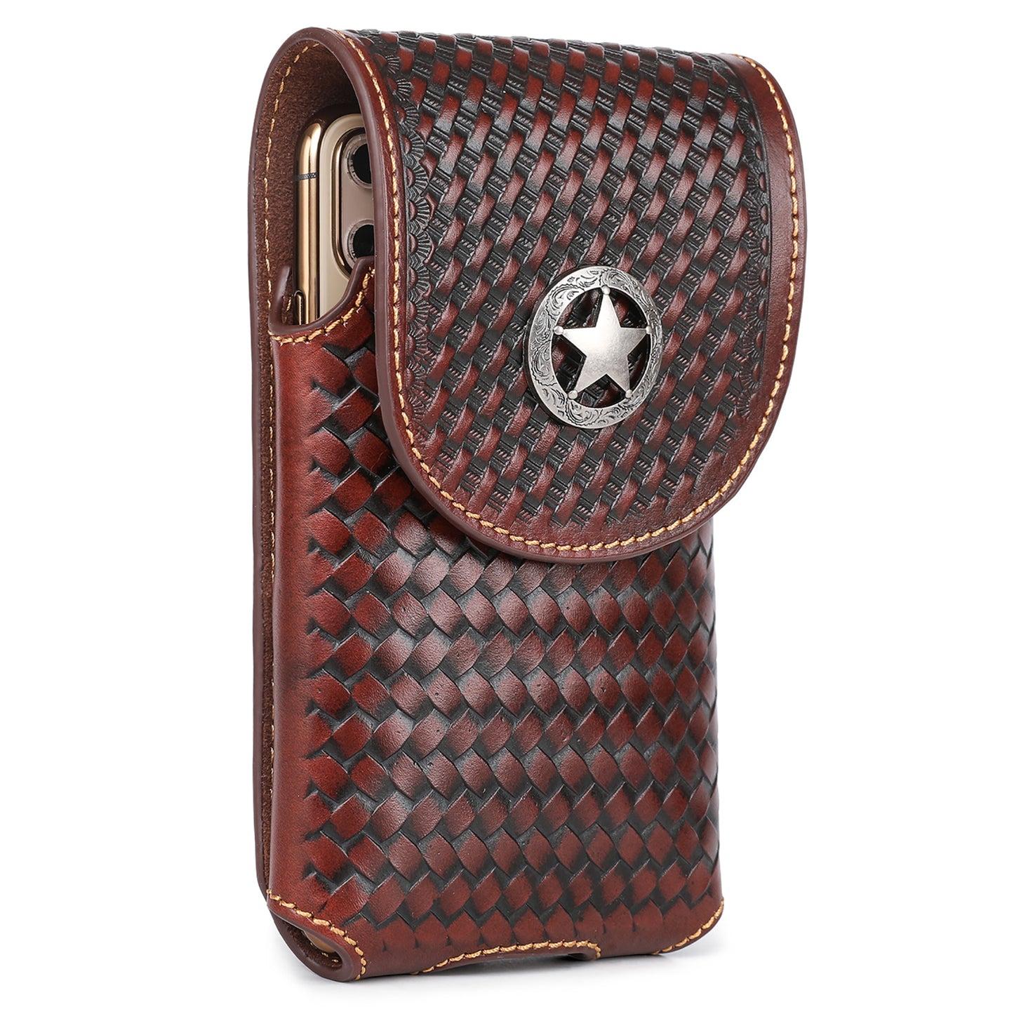 Montana West Real Leather Cell Phone Holster Belt RLP-C013BR-MBB