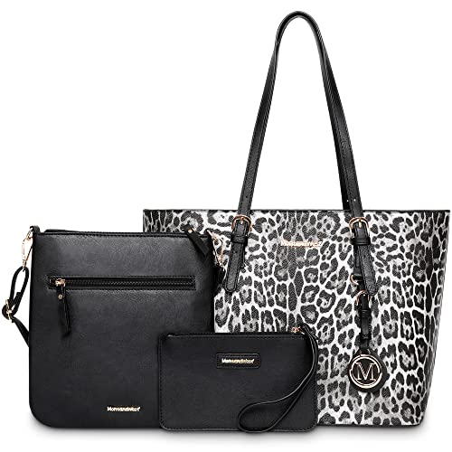 Montana West 3 pcs Handbag Set Leopard Print Tote Bag