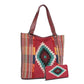 Montana West Women's Aztec Tapestry Concealed Carry Tote Vegan Leather Purses