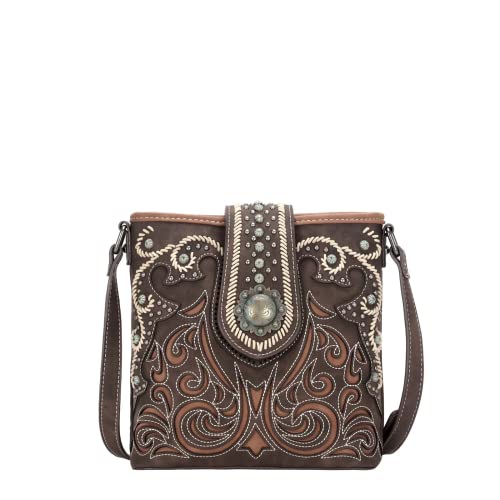 Montana West Concho Collection Concealed Carry Satchel Vegan Leather Handbag