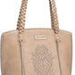 Wrangler Oversize Hand-Woven Hobo Handbag Western Rivet Shoulder Bag